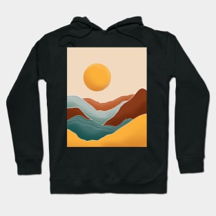 Modern Earthy Tones Mountains 35 Hoodie